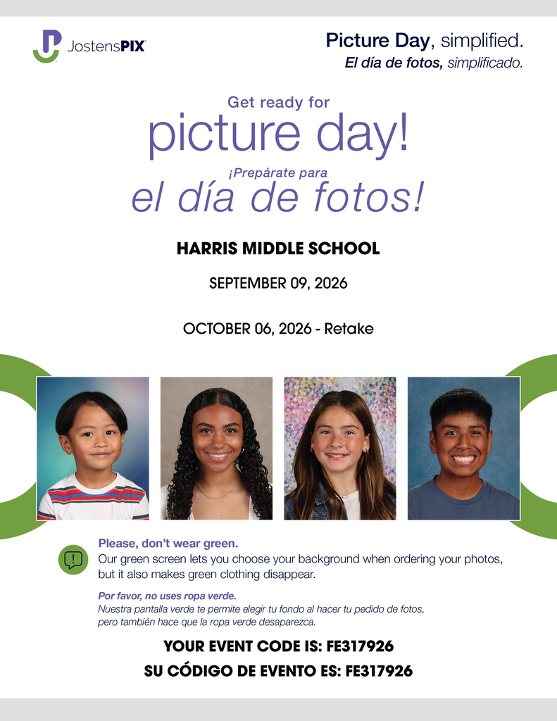 HMS Picture Day Wednesday, September 9