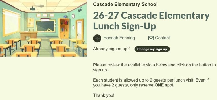 lunch sign ups