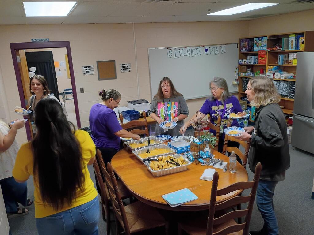people getting food