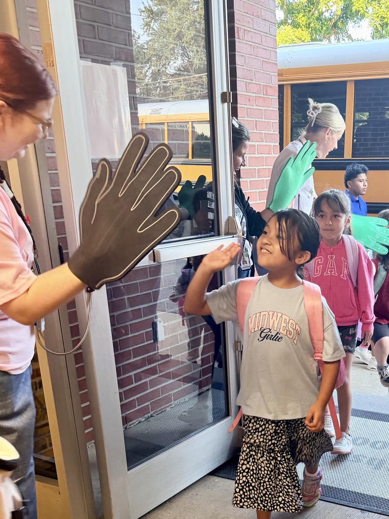 students arriving at school