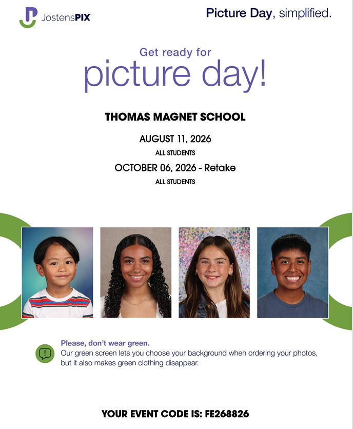 Picture Day is August 11, 2026.