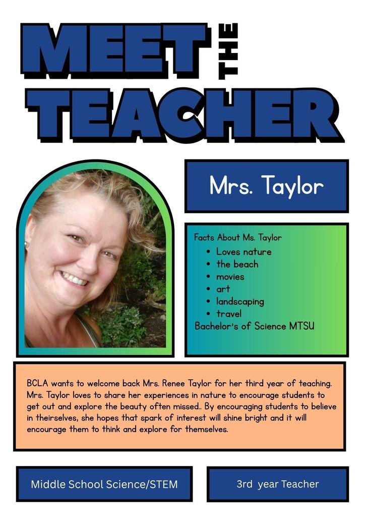 Meet the teacher Renee Taylor