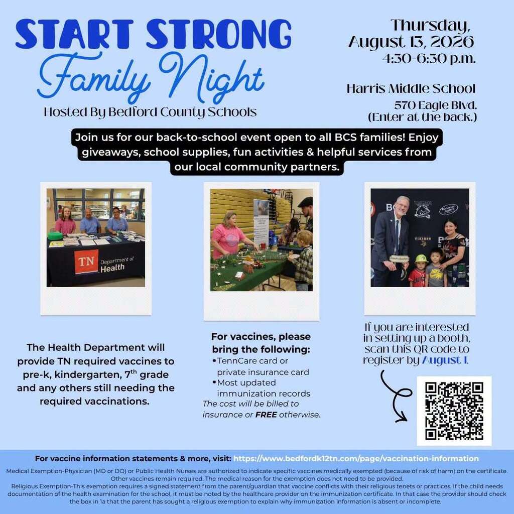 BSC Start Strong Faily Night Thursday, August 13 4:30pm-6:30pm