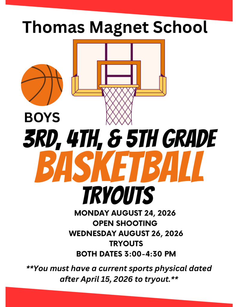 3rd, 4th, & 5th Grade Boys Basketball Tryouts