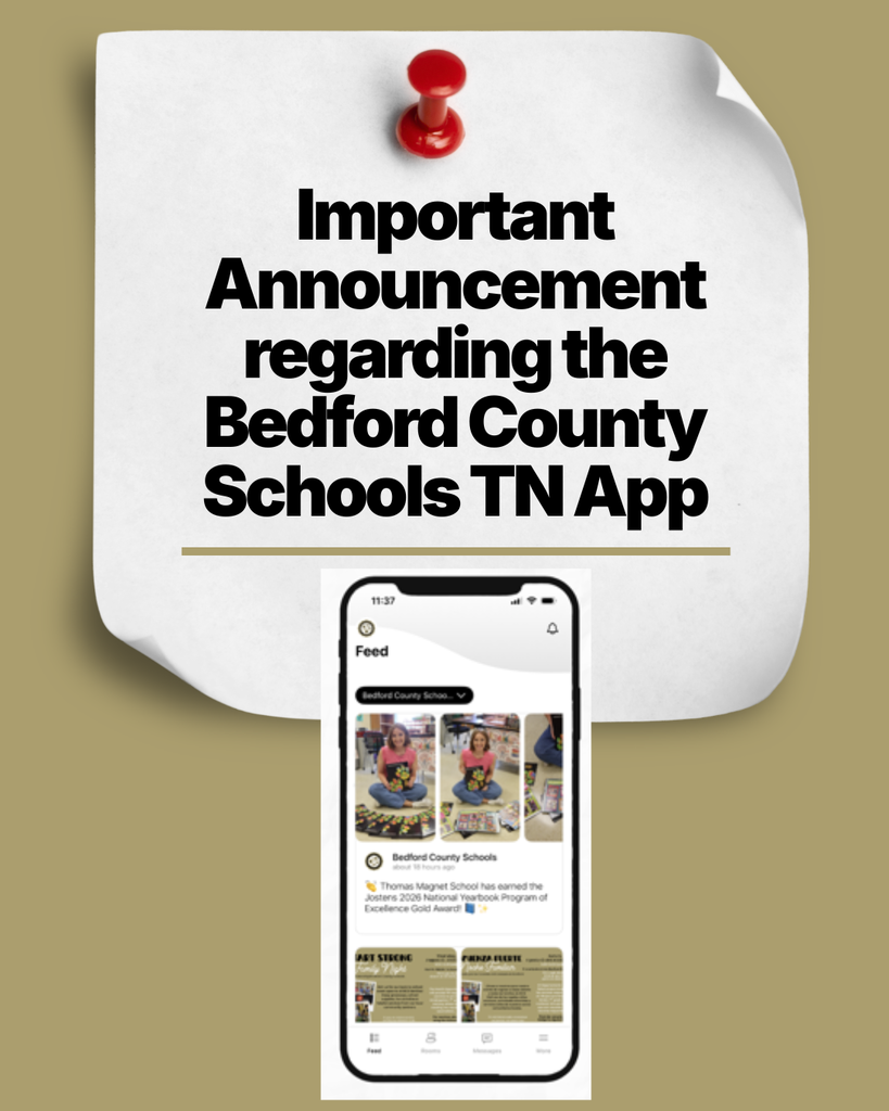 BCS TN App temporarily down in the Rooms section of the app due to the student information system conversion