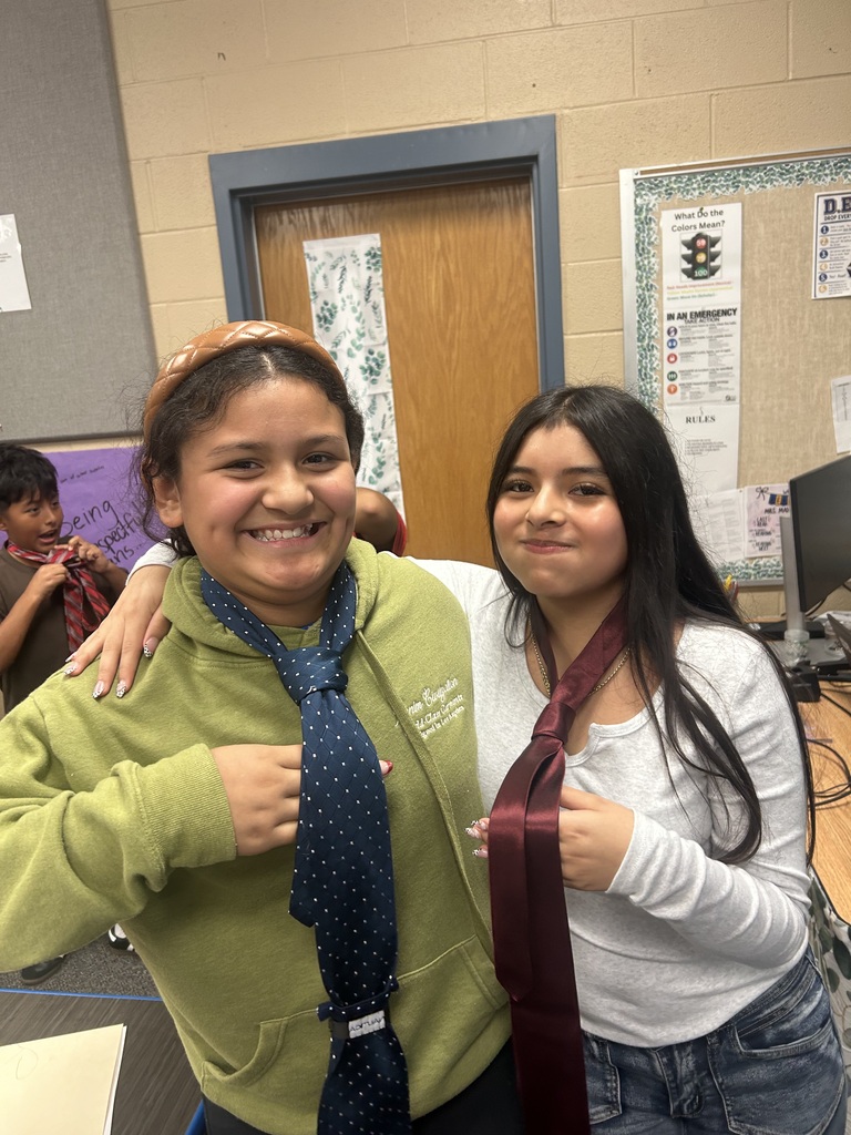 Learning how to tie ties in Career Exploration on a Fun Friday
