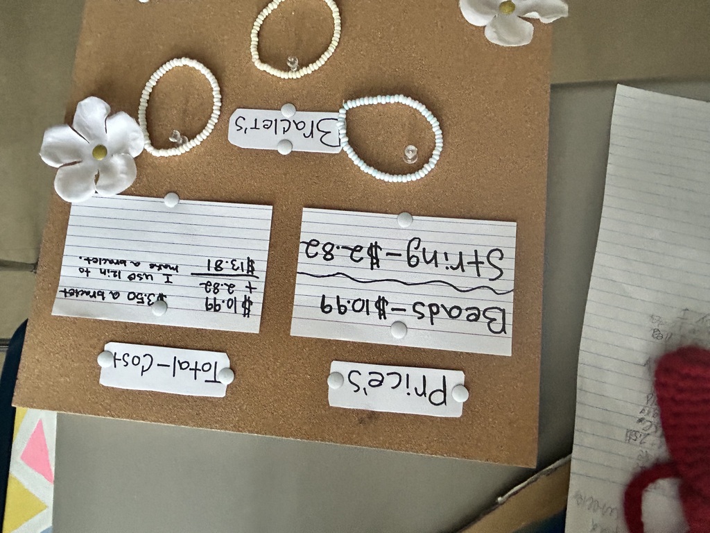 Student examples of work in 7th Grade math