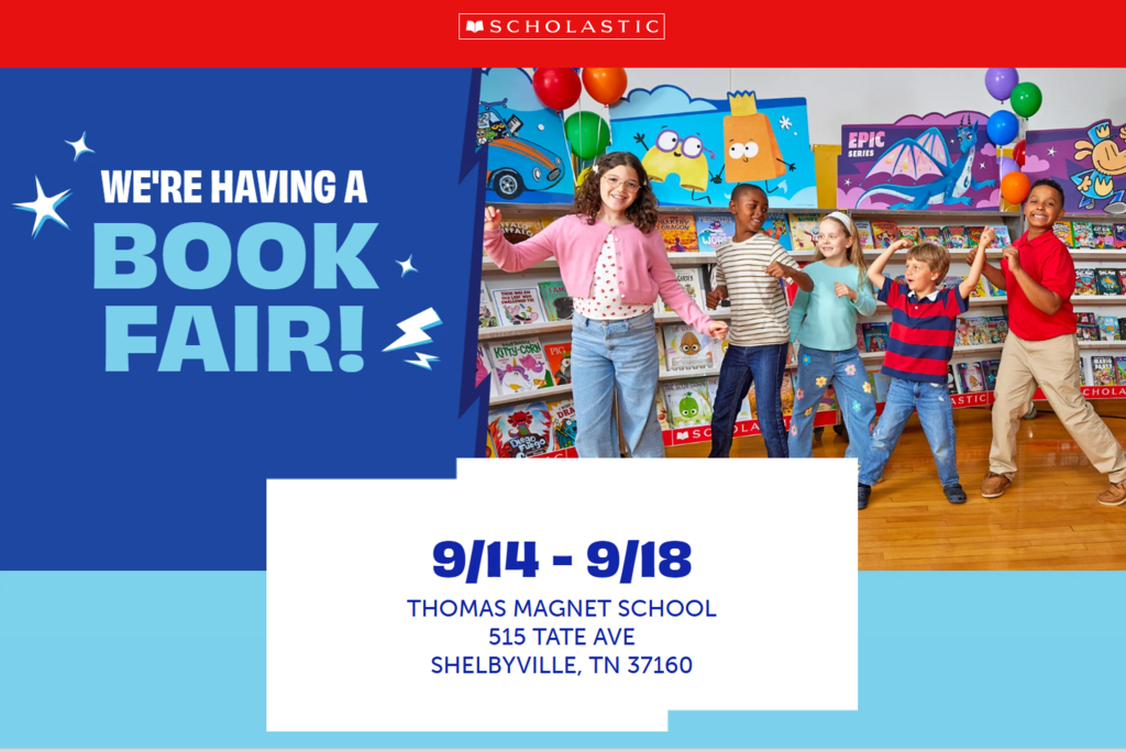 Thomas Magnet School Book Fair 9/14-9/18