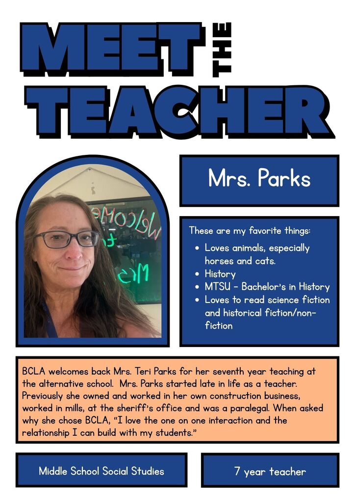 Meet the teacher parks