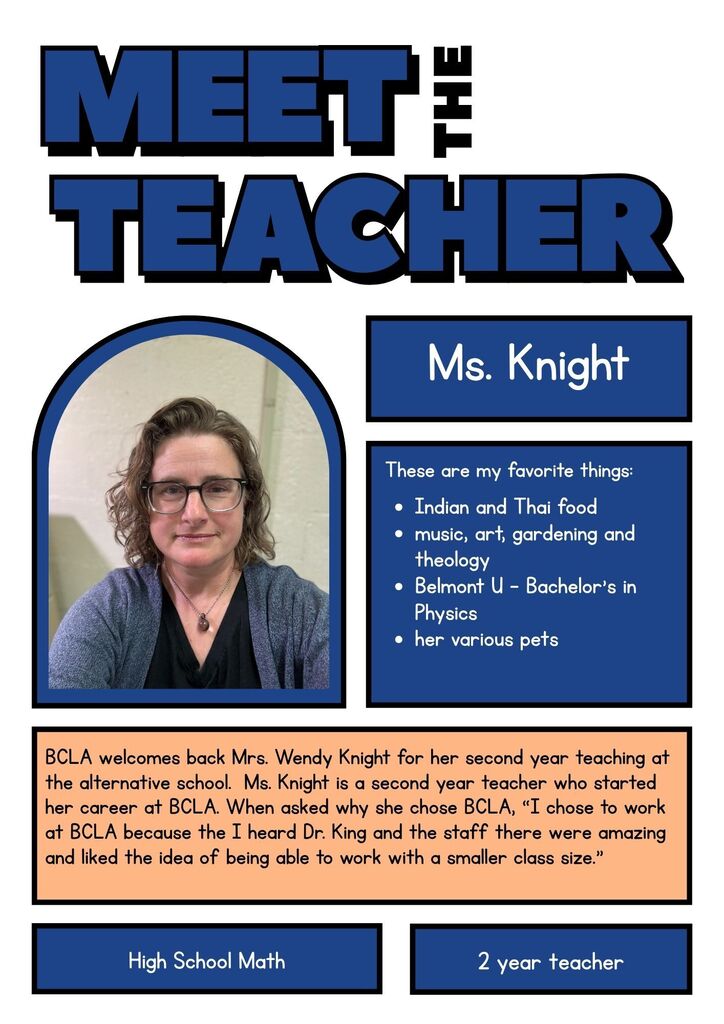 meet the teacher knight