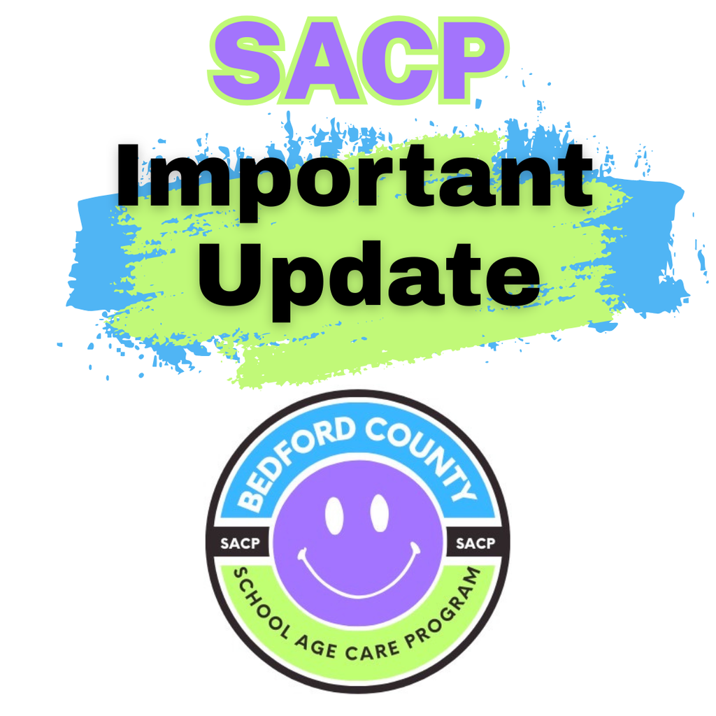 This is a graphic for SACP to tell parents that there is an important update in English.