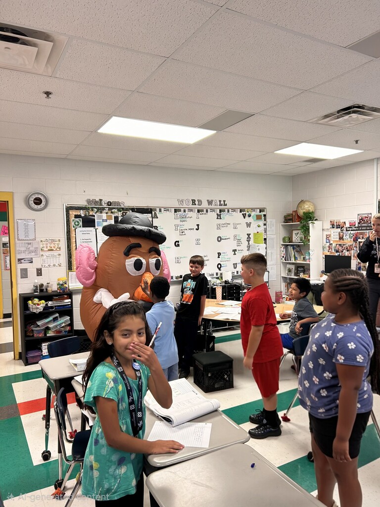 Mr potato head and students