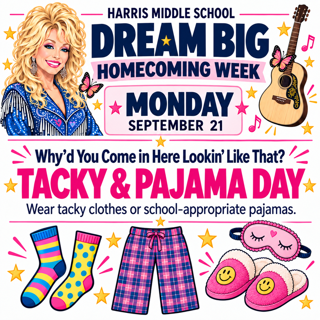 Monday is Tacky Clothes and PJ Day at HMS