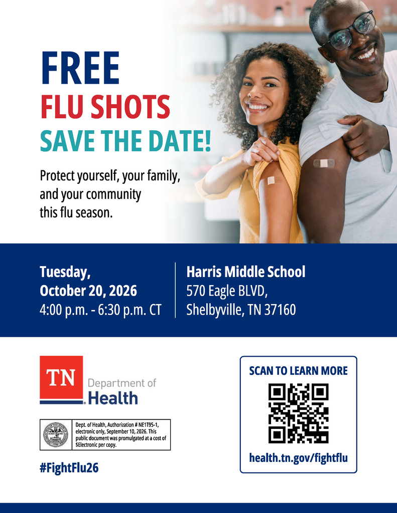 Free Flu Shots Save the Date Graphic