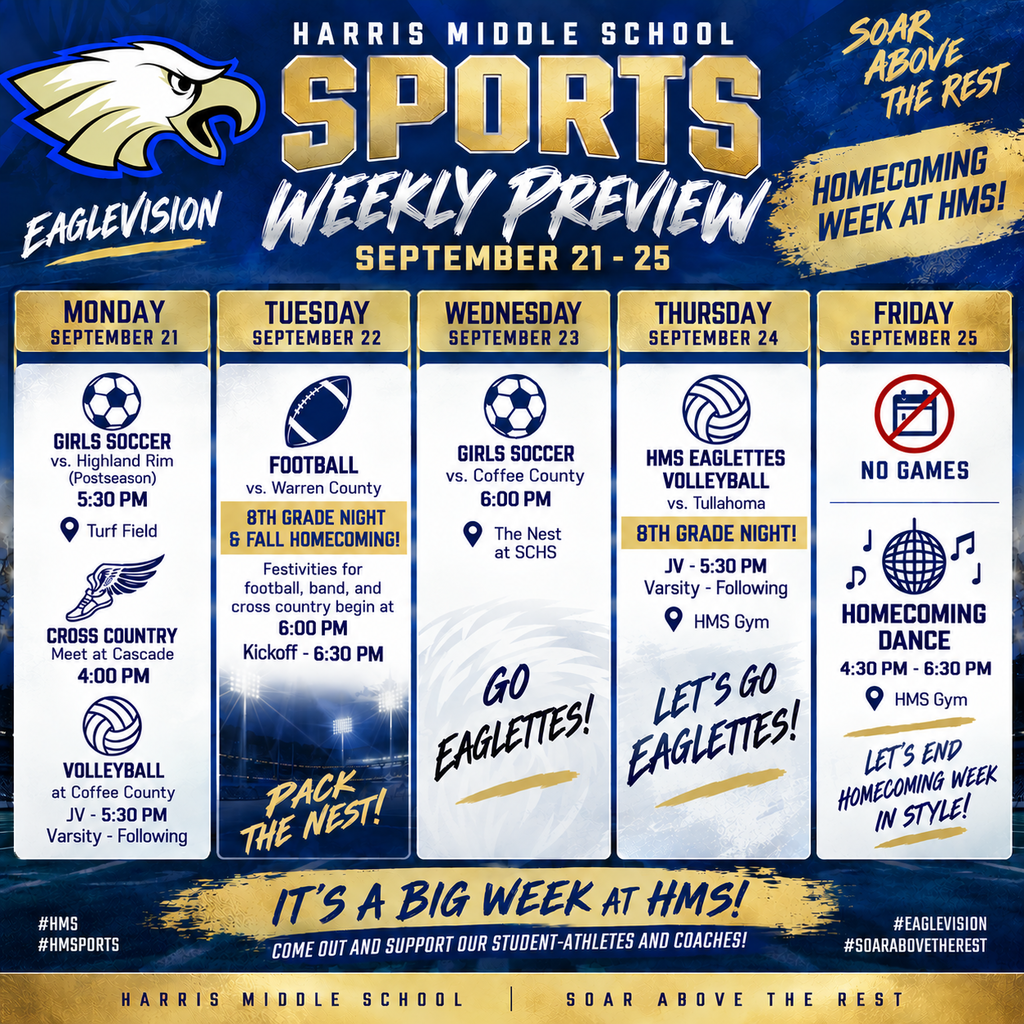 HMS Sports Weely Update Tuesday edition