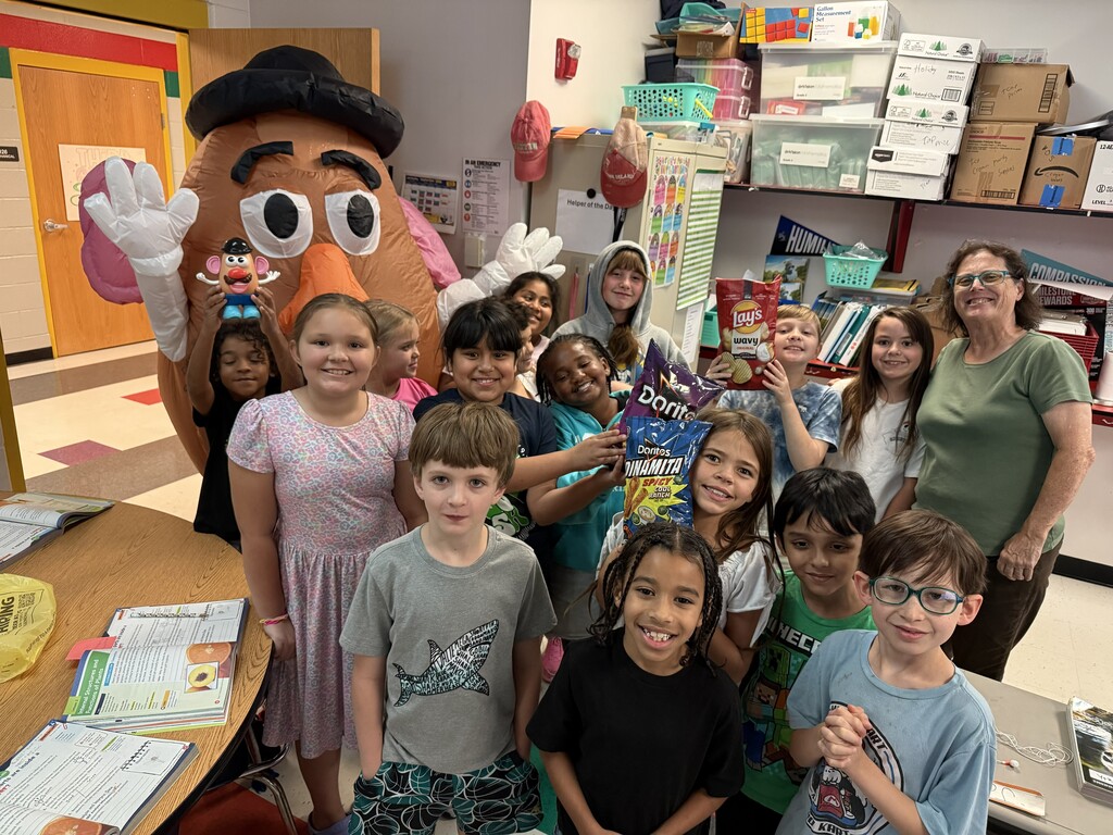 3rd grade class with Mr. Potato Head