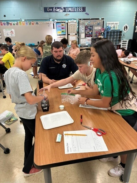 Tank participating in 5th grade STEAM activities