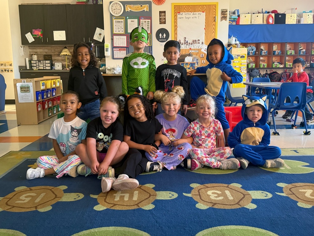 Class of students dressed in book charater