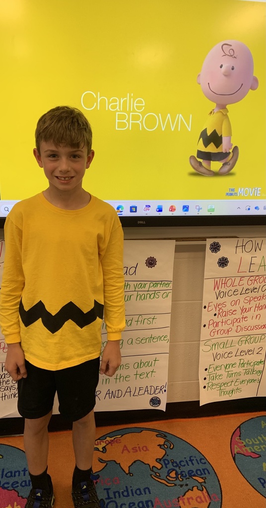 student dressed as Charlie Brown