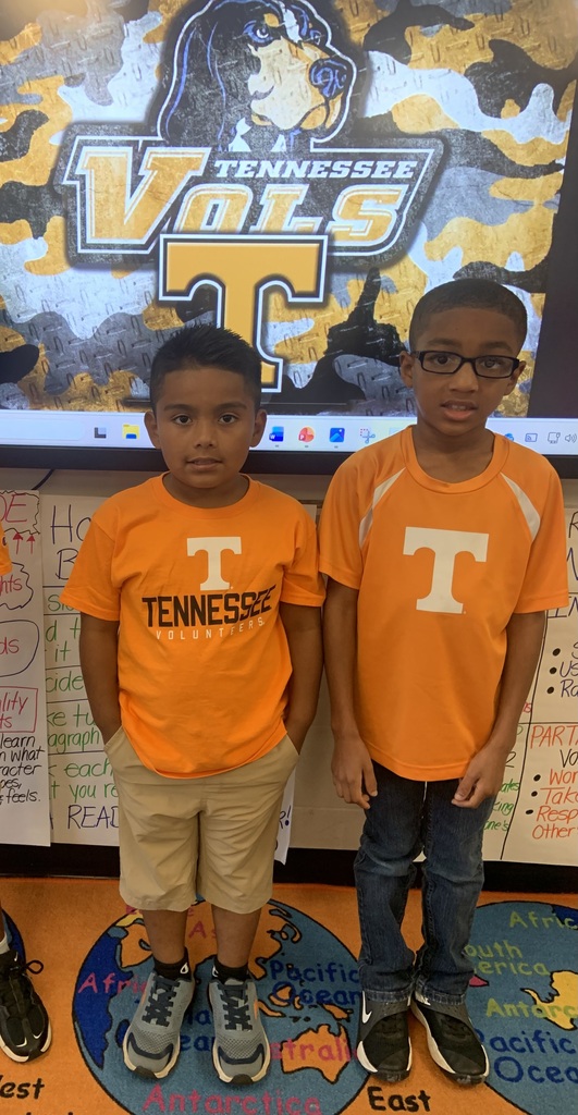 Students in UT outfits
