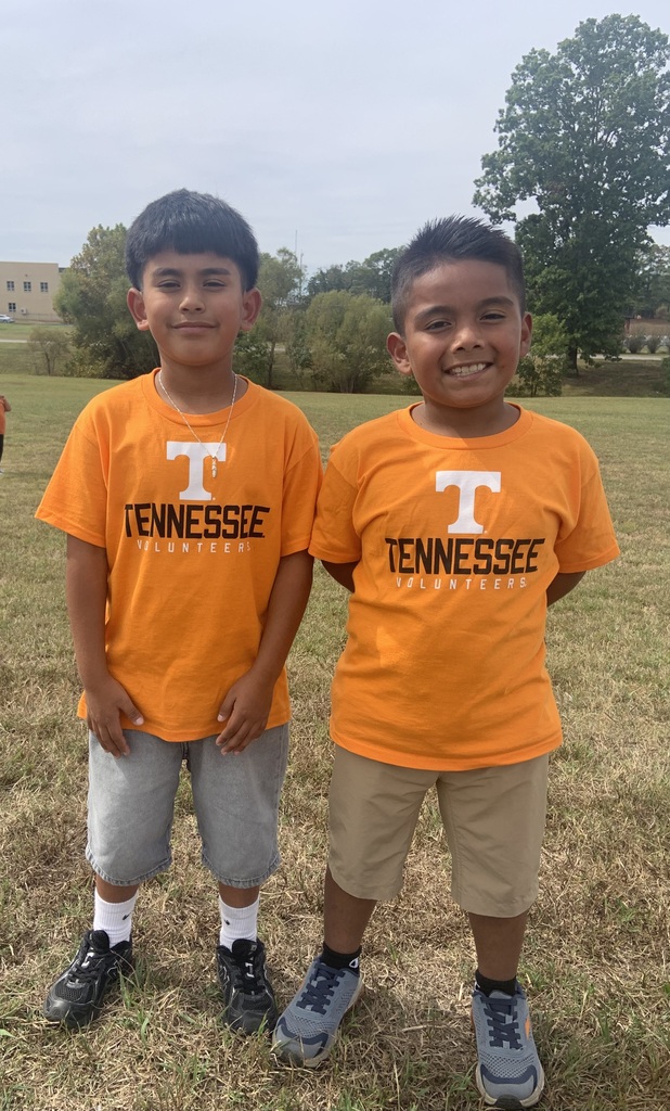 Students in UT outfits