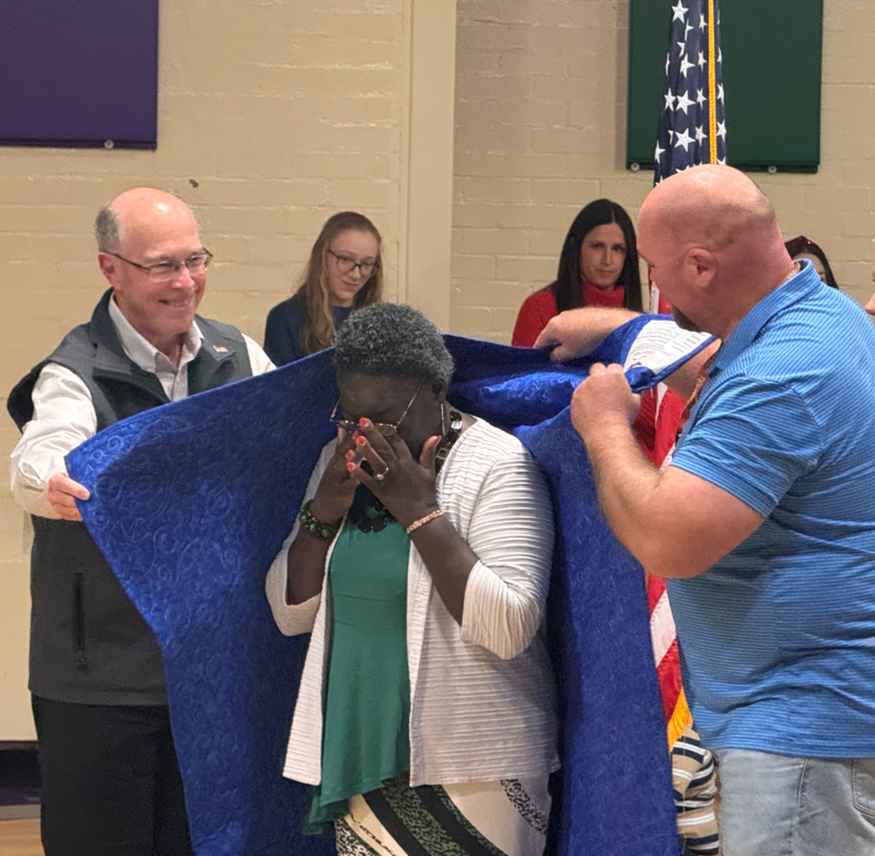 veteran receiving quilt