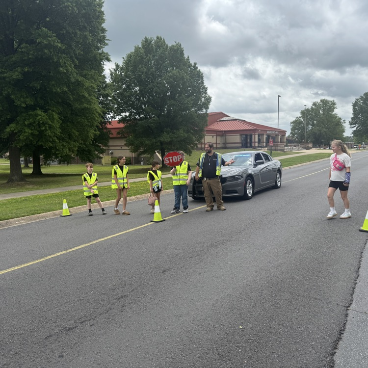 Sri students at crosswalk