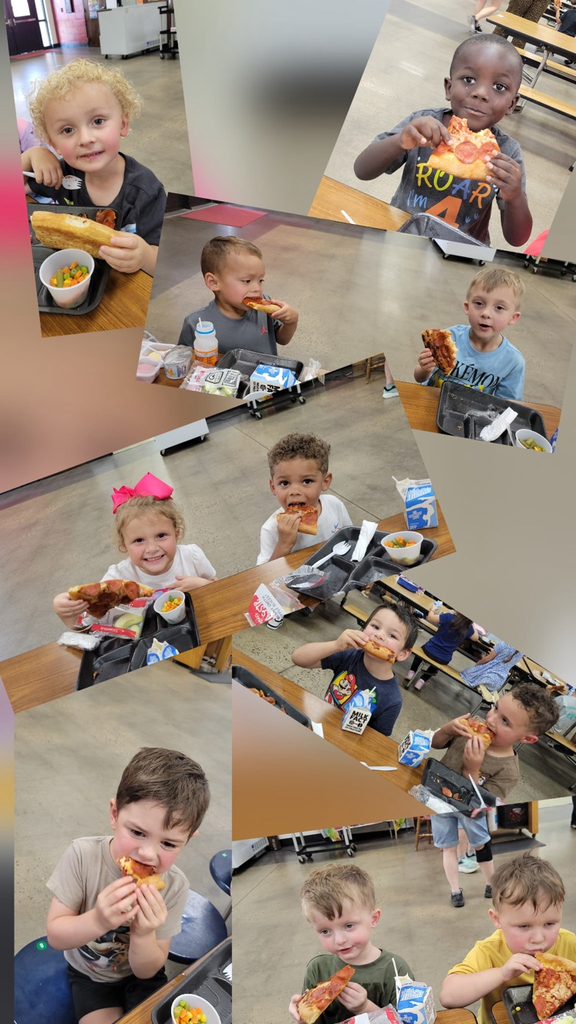 kids eating pizza