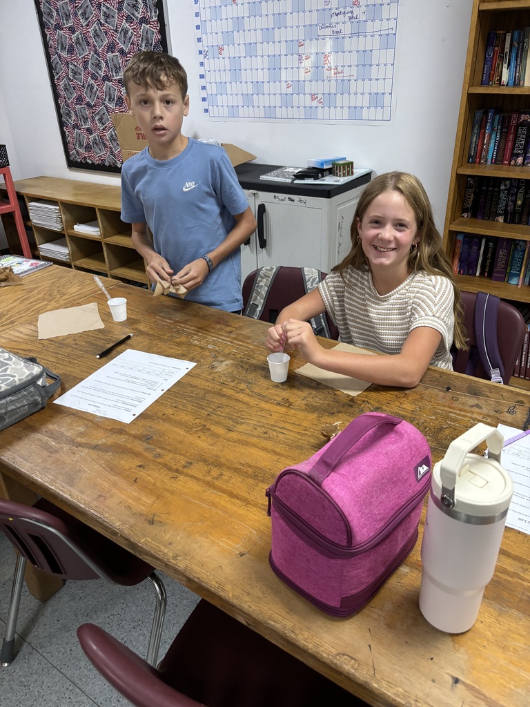 Mrs. Allgood's class did a Penny Lab to determine which side of the penny would hold more water.