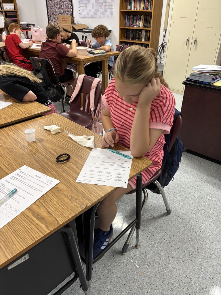 Mrs. Allgood's class did a Penny Lab to determine which side of the penny would hold more water.