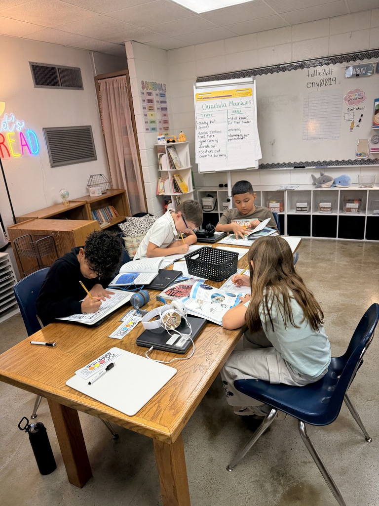 Students working