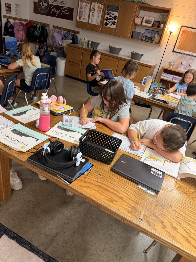 Students working