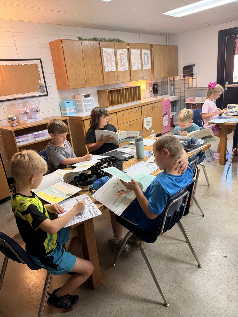Students working