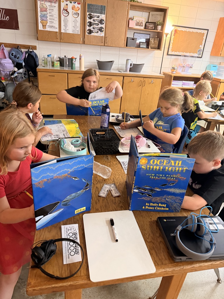 Students working