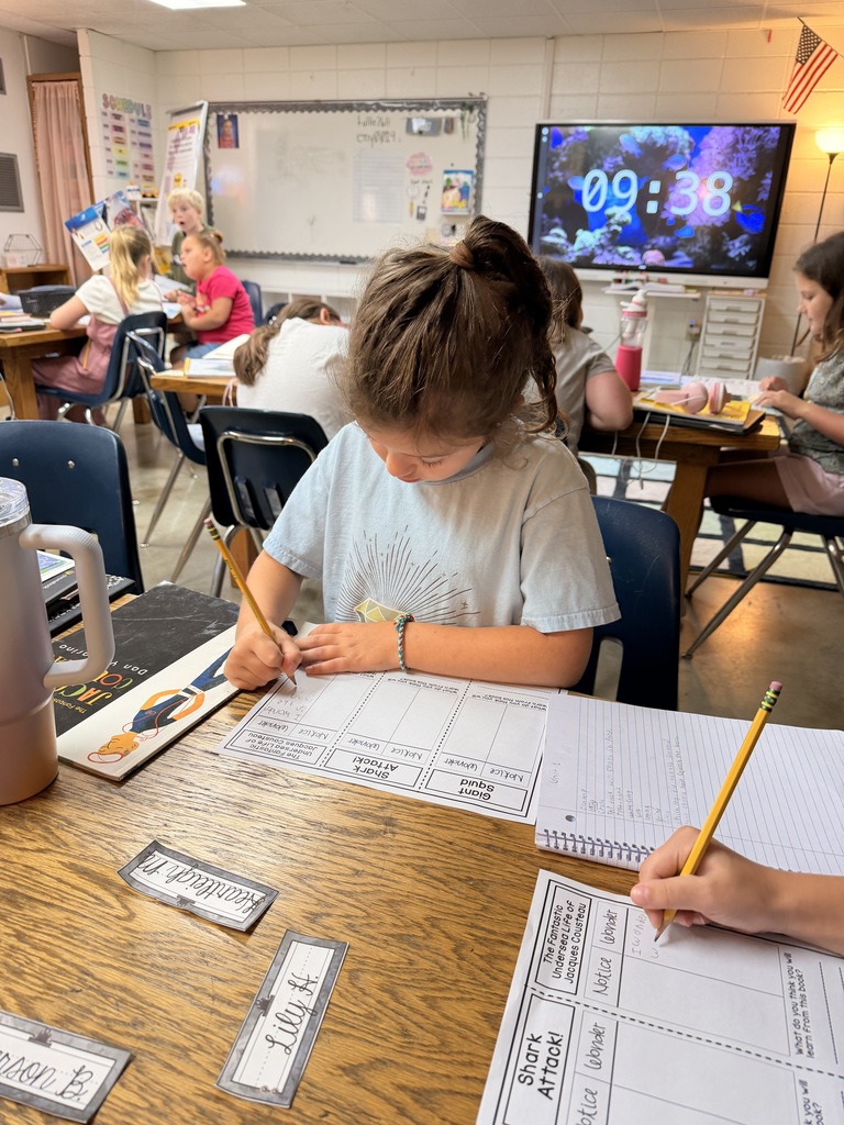 Students working