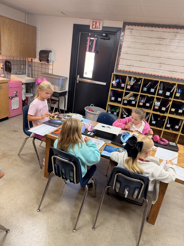 Students working