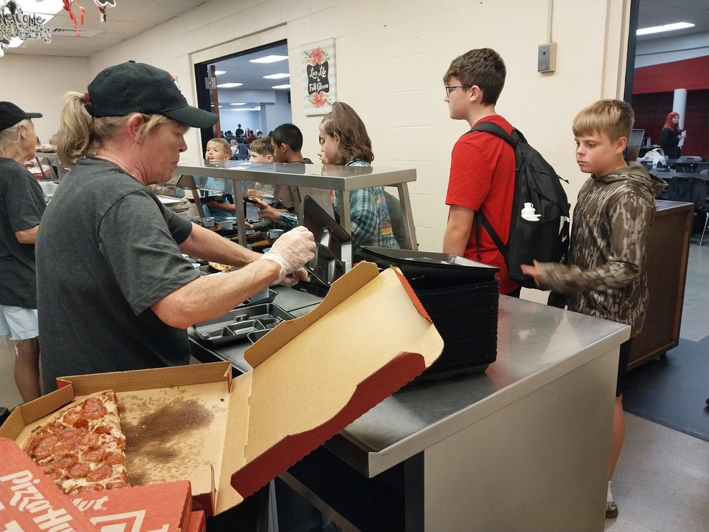 Pizza Hut Day in the BMS Cafeteria
