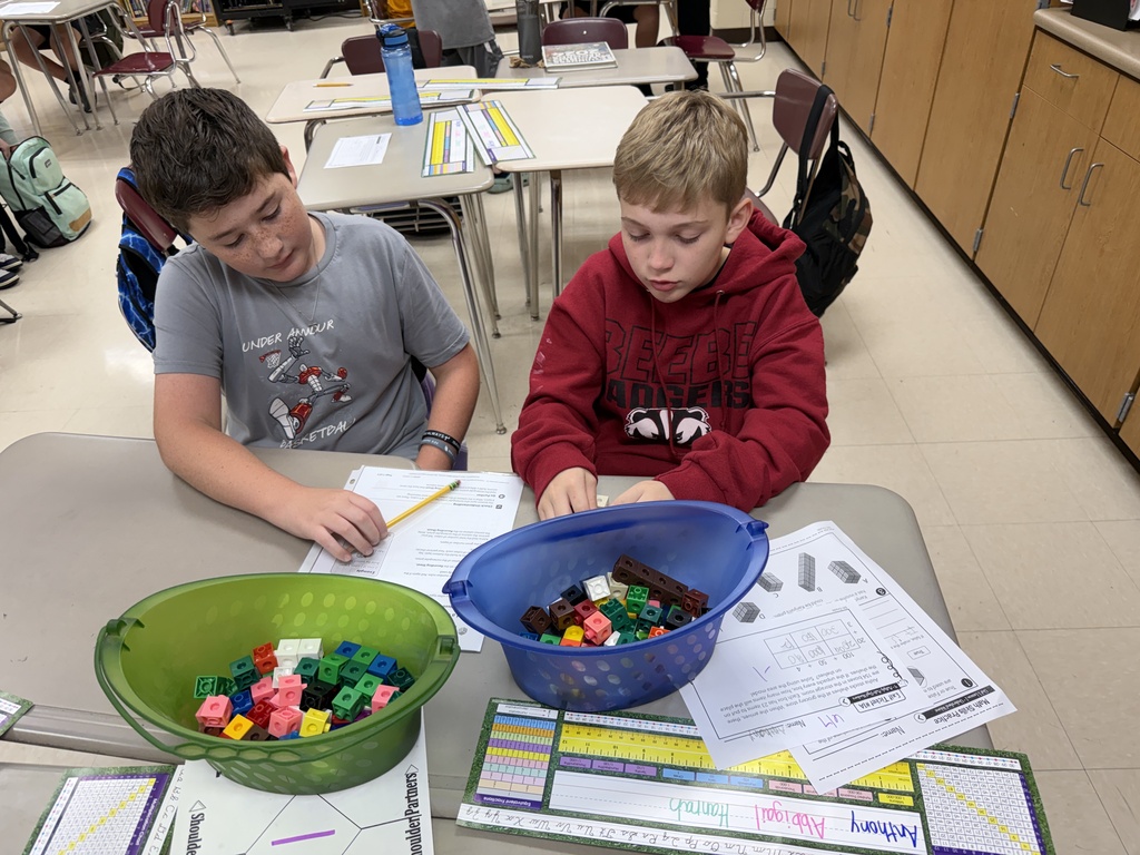 Students in Ms. Davis' classes explored volume.  