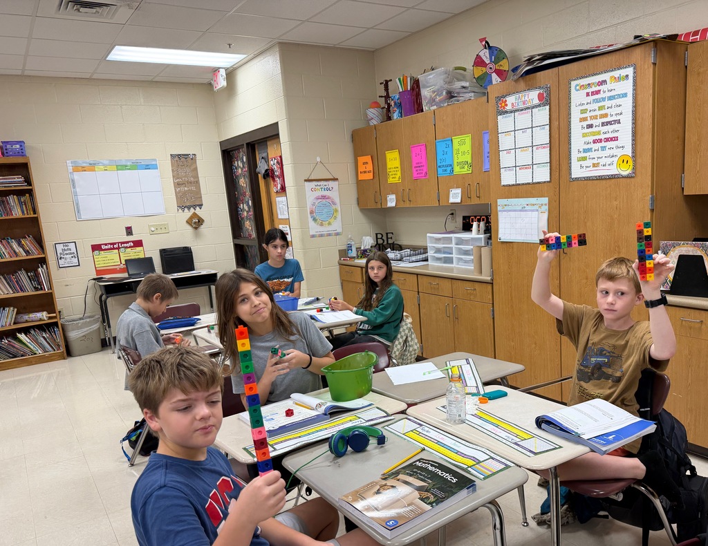 Students in Ms. Davis' classes explored volume.  
