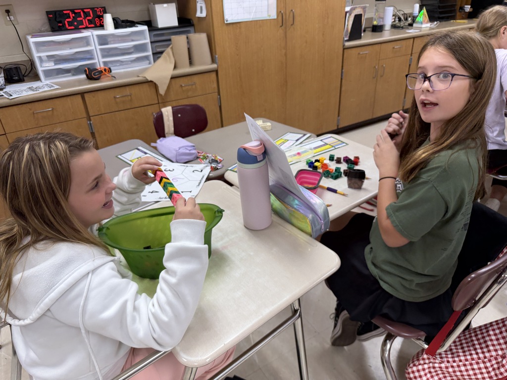 Students in Ms. Davis' classes explored volume.  