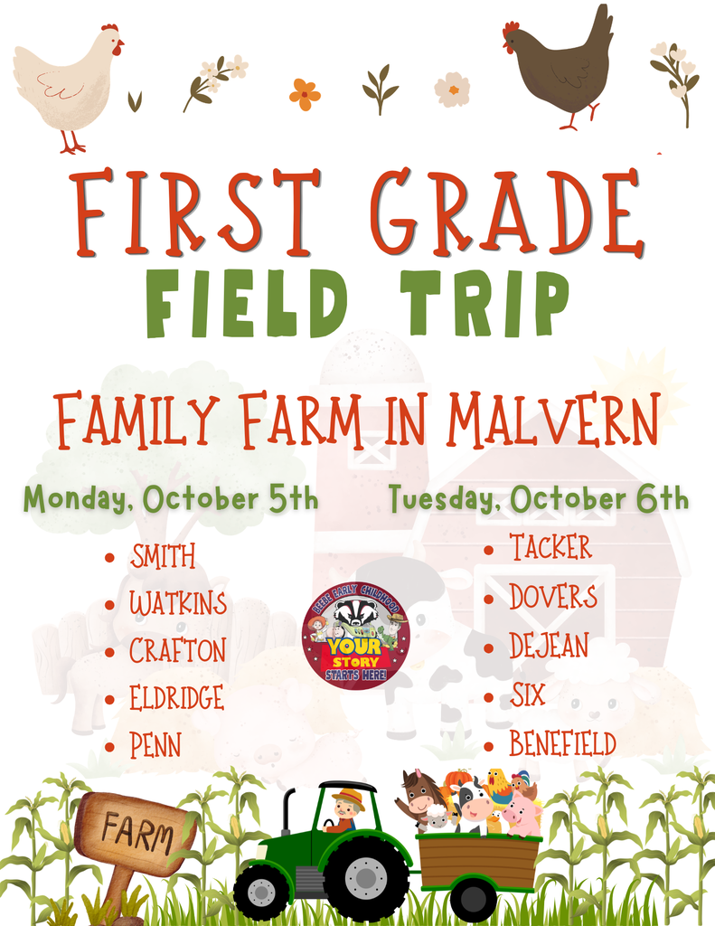 First Grade Fall Field Trip to Family Farm in Malvern, AR