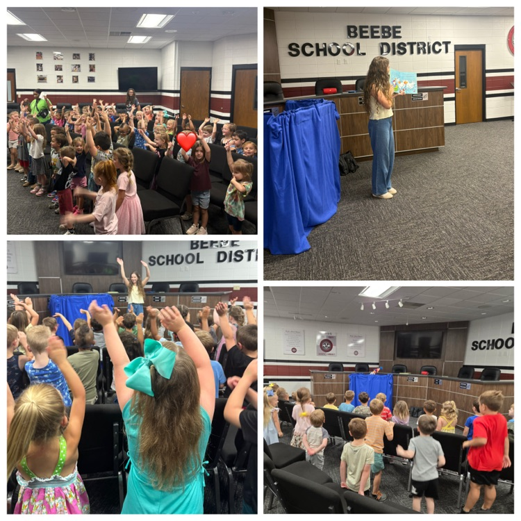 students enjoying library lady