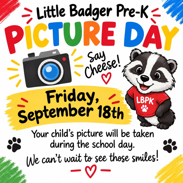 advertisement of picture day 9/18