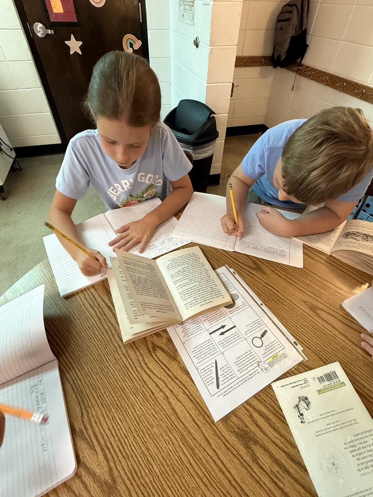Students working