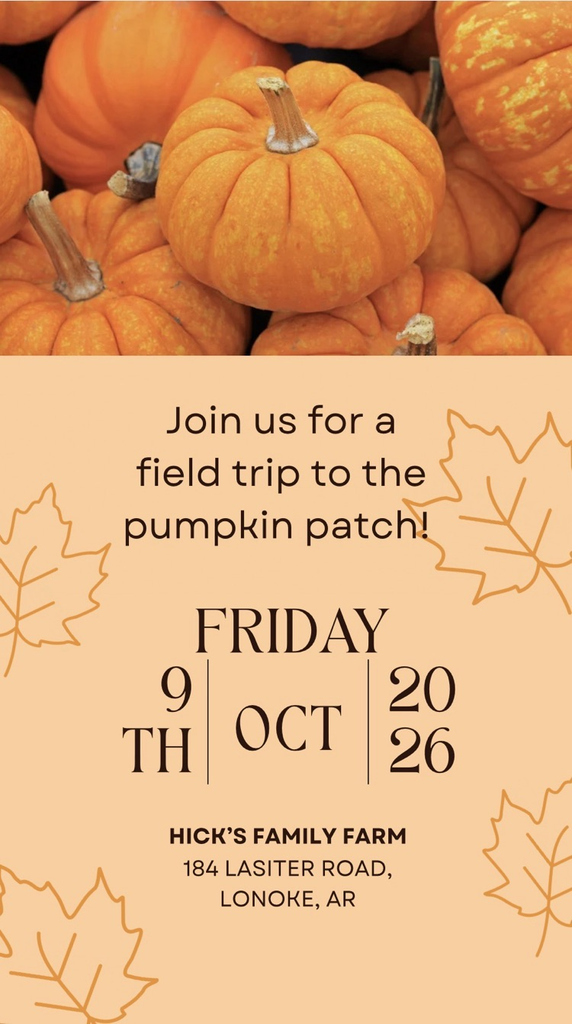 invitation for pumpkin patch field trip