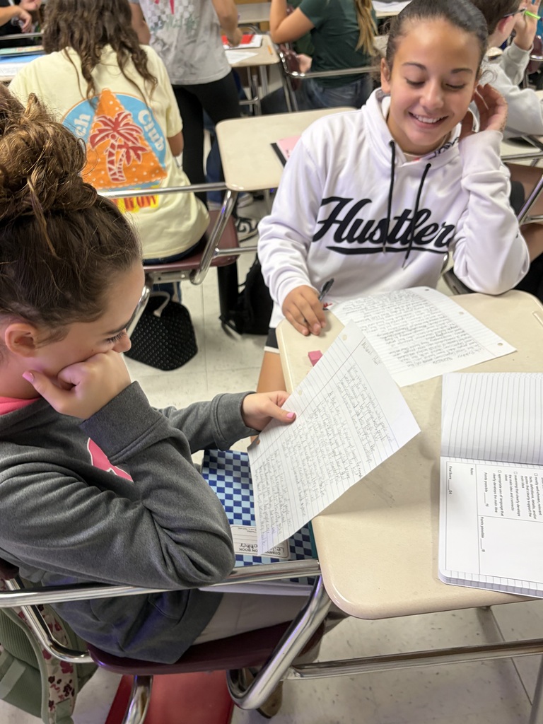 Students in Ms. Jenkins’ class have been working on their informative essay rough drafts about the Great Depression. Today they worked on peer editing each other’s work!