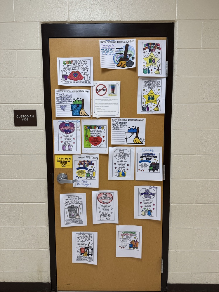 We are so thankful for our amazing custodians here at BMS!! Our students decorated their doors for Custodial Appreciation Day!