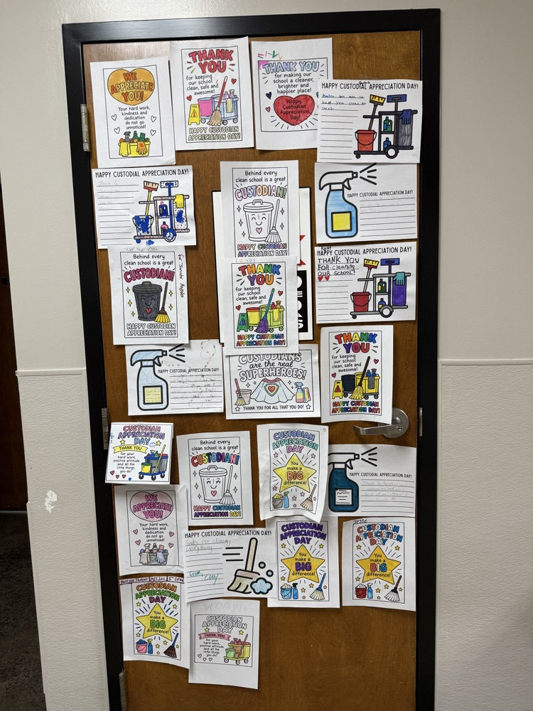 We are so thankful for our amazing custodians here at BMS!! Our students decorated their doors for Custodial Appreciation Day!