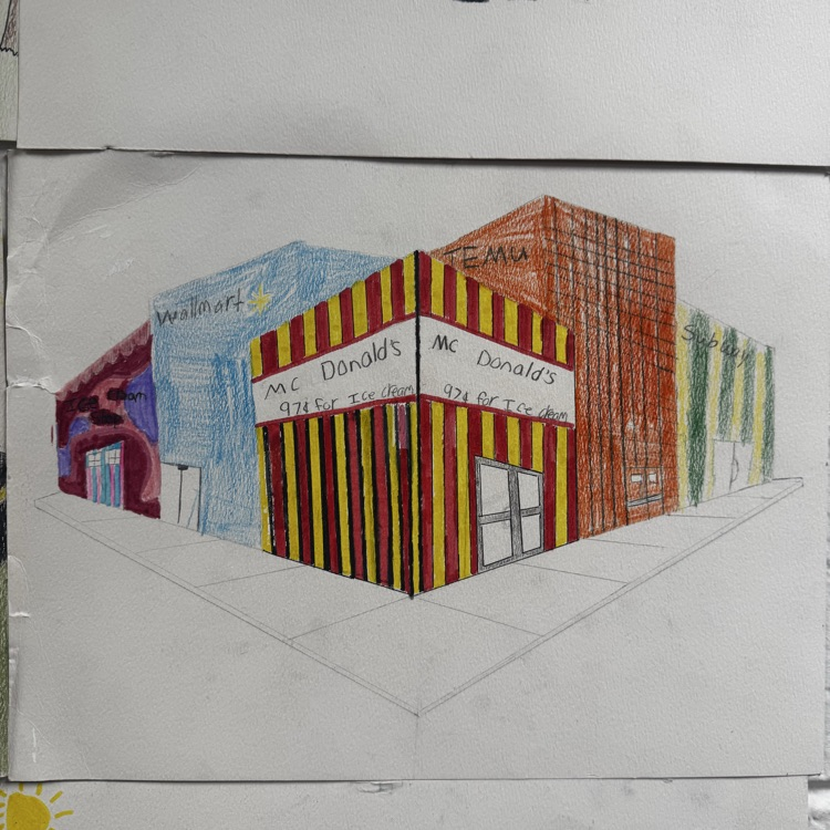 Two-point perspective art