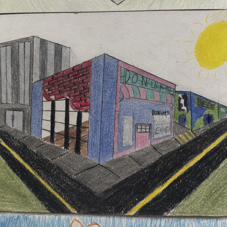 Two-point perspective art